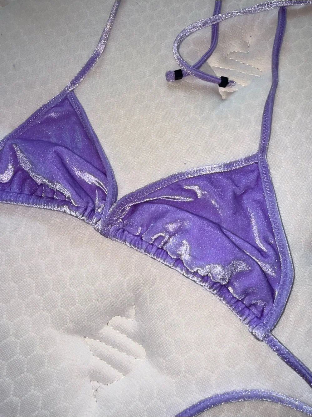 Triangl bikini purple velvet - vinca top size xs